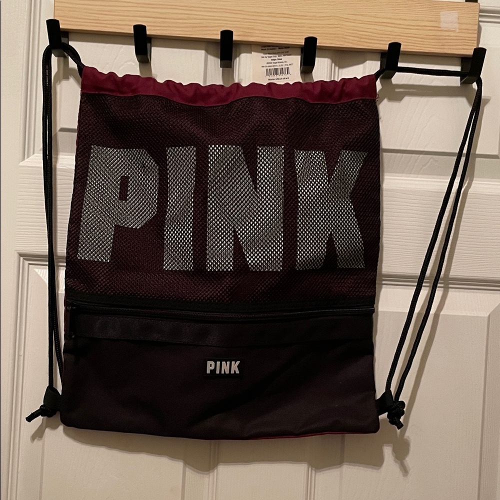 PINK Victoria's Secret Maroon Mesh Backpack